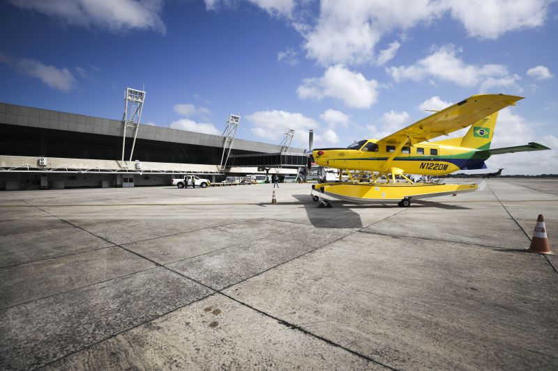 Aeronave SESPA para resgate aéreo de pacientes na região Oeste do Pará <div class='credito_fotos'>Foto: Pedro Guerreiro / Ag. Pará | <a href='/midias/2022/originais/14969_415ef555-b74b-6226-2823-bcc0a3731d96.jpg' download><i class='fa-solid fa-download'></i> Download</a></div>