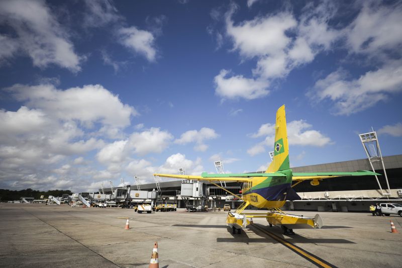 Aeronave SESPA para resgate aéreo de pacientes na região Oeste do Pará <div class='credito_fotos'>Foto: Pedro Guerreiro / Ag. Pará | <a href='/midias/2022/originais/14969_4495c7fe-aeee-b5b4-3fc8-6f3862244426.jpg' download><i class='fa-solid fa-download'></i> Download</a></div>