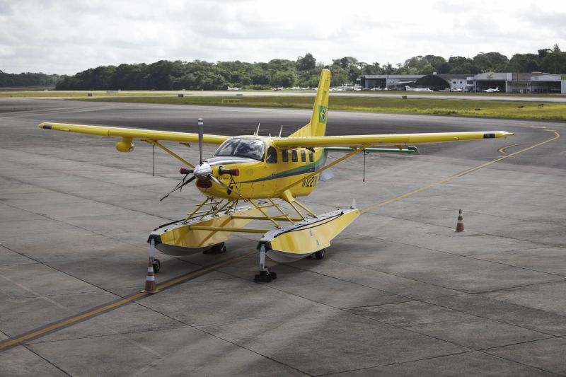 Aeronave SESPA para resgate aéreo de pacientes na região Oeste do Pará <div class='credito_fotos'>Foto: Pedro Guerreiro / Ag. Pará | <a href='/midias/2022/originais/14969_53486c5f-86c1-efc4-dfb5-b834f6f7538e.jpg' download><i class='fa-solid fa-download'></i> Download</a></div>