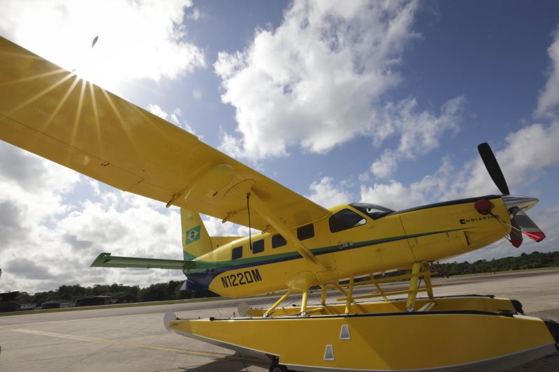 Aeronave SESPA para resgate aéreo de pacientes na região Oeste do Pará <div class='credito_fotos'>Foto: Pedro Guerreiro / Ag. Pará | <a href='/midias/2022/originais/14969_6c4b042a-1dd5-5eb9-051c-3a70166d3b9a.jpg' download><i class='fa-solid fa-download'></i> Download</a></div>