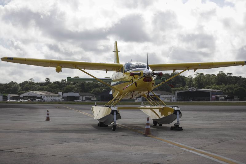 Aeronave SESPA para resgate aéreo de pacientes na região Oeste do Pará <div class='credito_fotos'>Foto: Pedro Guerreiro / Ag. Pará | <a href='/midias/2022/originais/14969_7547ab5a-eadf-c563-5134-b9536f4a072c.jpg' download><i class='fa-solid fa-download'></i> Download</a></div>