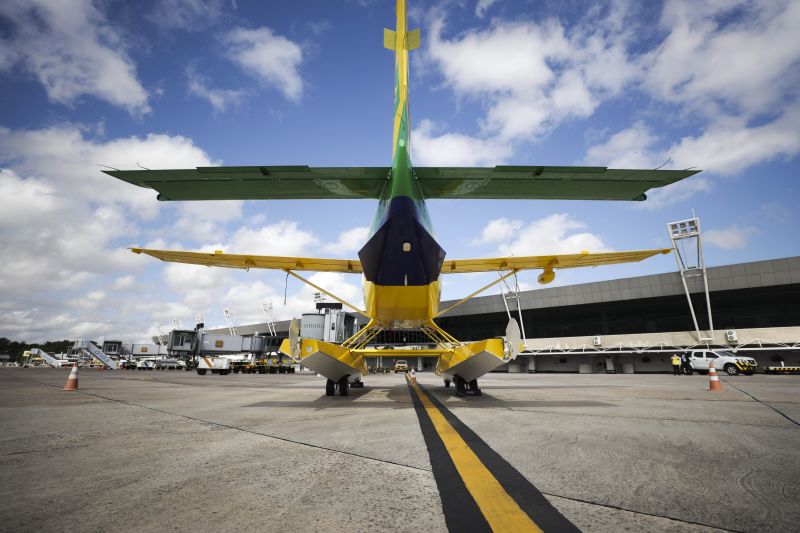 Aeronave SESPA para resgate aéreo de pacientes na região Oeste do Pará <div class='credito_fotos'>Foto: Pedro Guerreiro / Ag. Pará | <a href='/midias/2022/originais/14969_804df28f-787d-2e1c-b865-90d35d8ea93b.jpg' download><i class='fa-solid fa-download'></i> Download</a></div>