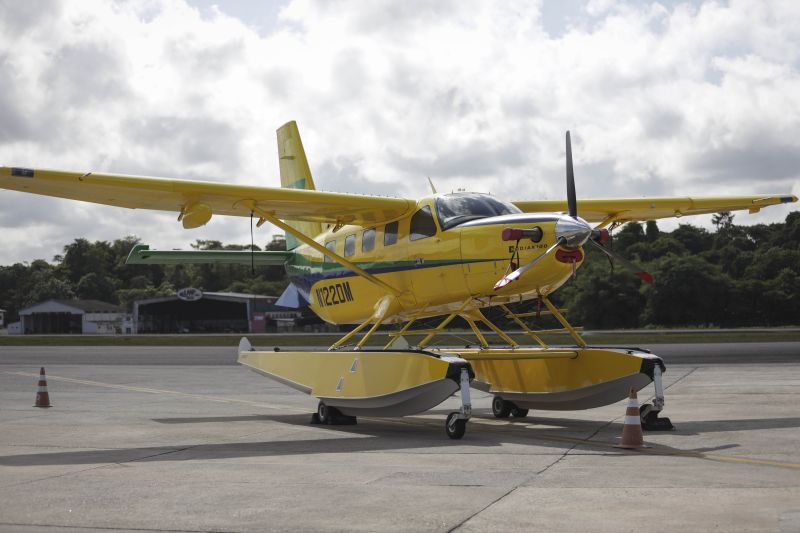 Aeronave SESPA para resgate aéreo de pacientes na região Oeste do Pará <div class='credito_fotos'>Foto: Pedro Guerreiro / Ag. Pará | <a href='/midias/2022/originais/14969_a259b962-e3b8-2d44-5f89-7a1438974c92.jpg' download><i class='fa-solid fa-download'></i> Download</a></div>