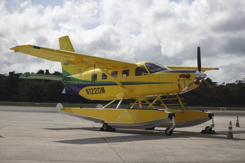 Aeronave SESPA para resgate aéreo de pacientes na região Oeste do Pará <div class='credito_fotos'>Foto: Pedro Guerreiro / Ag. Pará | <a href='/midias/2022/originais/14969_d0eb49e3-f2ec-070e-f747-c3b41ed3b098.jpg' download><i class='fa-solid fa-download'></i> Download</a></div>