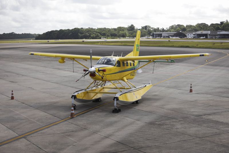 Aeronave SESPA para resgate aéreo de pacientes na região Oeste do Pará <div class='credito_fotos'>Foto: Pedro Guerreiro / Ag. Pará | <a href='/midias/2022/originais/14969_f2541ec8-4640-9807-c977-3d7be06153d2.jpg' download><i class='fa-solid fa-download'></i> Download</a></div>