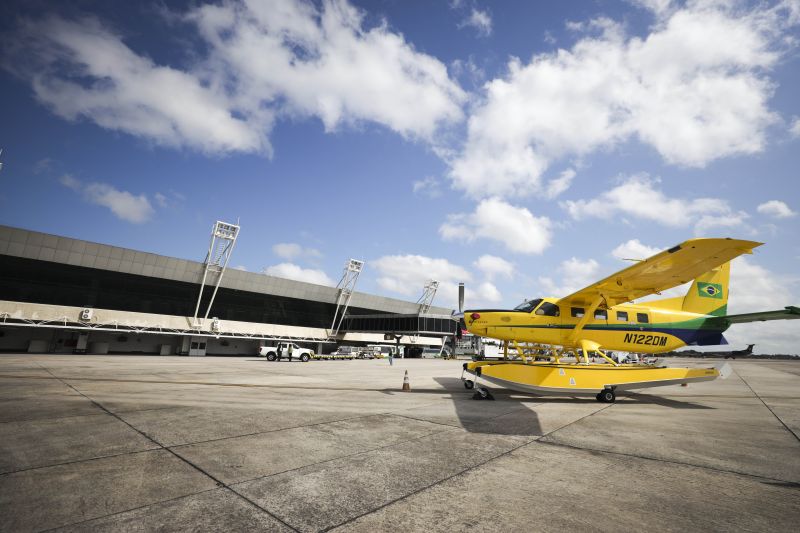 Aeronave SESPA para resgate aéreo de pacientes na região Oeste do Pará <div class='credito_fotos'>Foto: Pedro Guerreiro / Ag. Pará | <a href='/midias/2022/originais/14969_fcf6e803-421b-0c7e-a35d-6790e2d8dc26.jpg' download><i class='fa-solid fa-download'></i> Download</a></div>