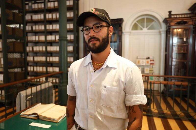 Manoel Rendeiro Neto, doutorando em História da América Latina, da Universidade da Califórnia <div class='credito_fotos'>Foto: David Alves / Ag.Pará | <a href='/midias/2022/originais/14998_26b26e34-72c9-88c6-53ba-67722d000629.jpg' download><i class='fa-solid fa-download'></i> Download</a></div>