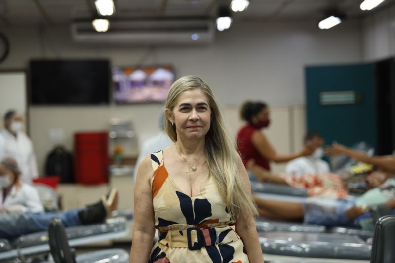 Jussiara Farias, gerente captação doadores HEMOPA <div class='credito_fotos'>Foto: Pedro Guerreiro / Ag. Pará   |   <a href='/midias/2022/originais/15443_5b52fe7e-0fa1-453e-368b-cdec77faa342.jpg' download><i class='fa-solid fa-download'></i> Download</a></div>