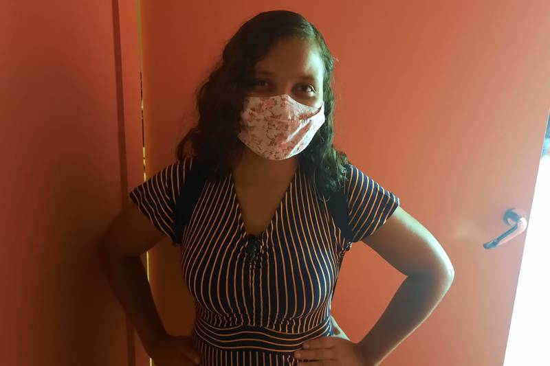 estudante e moradora do bairro da Cabanagem, Kevia Caroline
