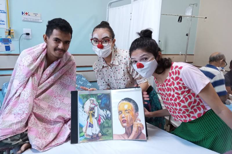 Daniel Heleno  com Gertrudes e Melancia