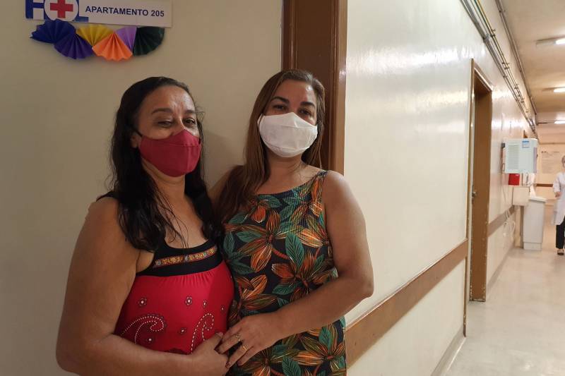 Iracema da Silva e a irmã Irene Valente