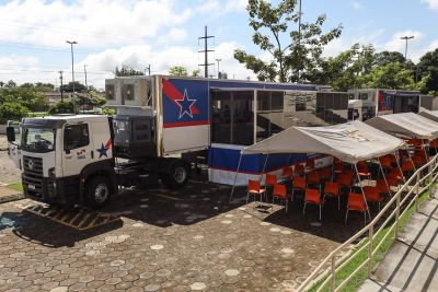 notícia: Carretas do TerPaz oferecem atendimento de saúde e cidadania para atingidos pelas enchentes em Marabá