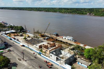 notícia: Obras do novo Terminal Hidroviário de Breves alcançam 40% do total