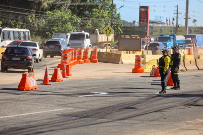 notícia: Trânsito de veículos pesados na BR-316 tem mudança de faixa no KM-04