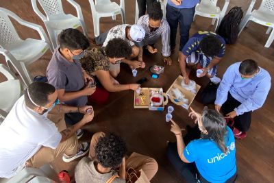 notícia: Sejudh participa de roda de conversa sobre dignidade menstrual para homens trans