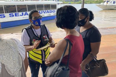 notícia: Detran aplica questionário a moradores de Outeiro para melhoria dos serviços na travessia