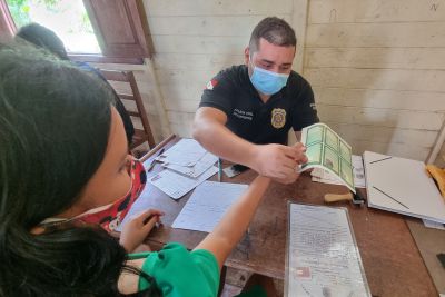 notícia: No Baixo Tocantins, comunidade ribeirinha em Cametá recebe ação de cidadania da Sejudh