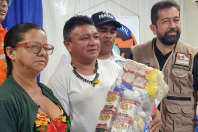 notícia: Estado entrega mais de 5 mil cestas de alimentos para famílias de municípios do Oeste
