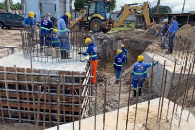 notícia: Obras de ampliação do sistema de água de Castanhal avançam em mais de 70%