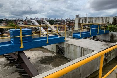 notícia: Estação de Tratamento de Esgoto do Una ultrapassa mais 80% da obra concluída