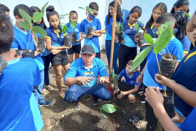 notícia: Plantio de mudas de flores e espécies frutíferas deve mudar paisagem de Gurupá