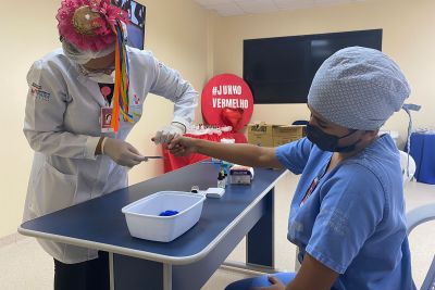 notícia: HRT promove arraial da tipagem sanguínea para conscientizar colaboradores