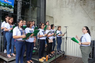 notícia: Servidores da Semas realizam homenagem à Nossa Senhora de Nazaré durante trasladação 