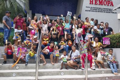 notícia: Hemopa promove comemoração para pequenos usuários com doenças hematológicas
