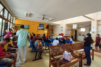 notícia: Usuários do Hospital Geral de Tailândia assistem à classificação do Brasil na Copa 