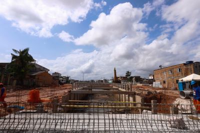 notícia: Serviços e obras do 4° trecho da Bacia do Tucunduba avançam na capital paraense