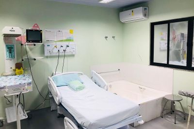 notícia: Materno-Infantil de Barcarena tem métodos não farmacológicos para reduzir dor no parto