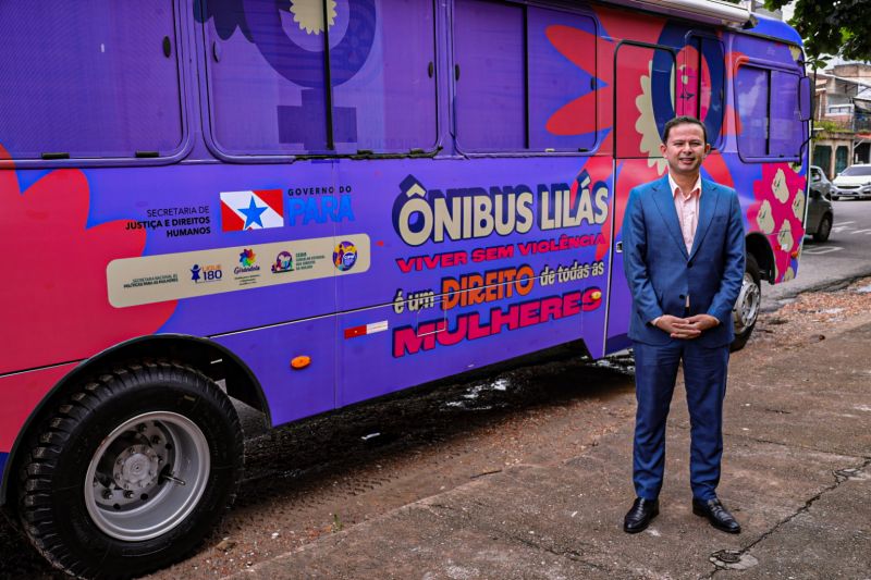 Entrega ônibus lilás SEJUDH - Fotos Pedro Guerreiro/agpara <div class='credito_fotos'>Foto: Pedro Guerreiro / Ag. Pará   |   <a href='/midias/2023/originais/15721_34e1bb85-9985-7cff-b6b7-a0b308dd5e7f.jpg' download><i class='fa-solid fa-download'></i> Download</a></div>