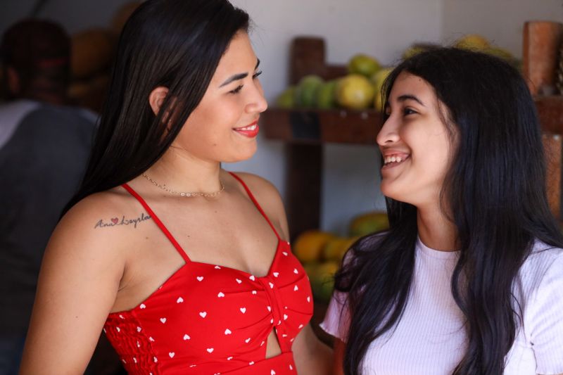 Ana Laysla, filha
Lara Silva, mãe <div class='credito_fotos'>Foto: David Alves / Ag Pará   |   <a href='/midias/2023/originais/16286_2d52b3fe-9df7-bafe-a327-a862d69bc389.jpg' download><i class='fa-solid fa-download'></i> Download</a></div>