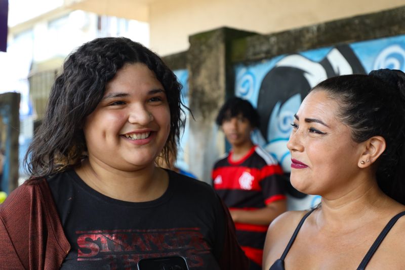 Elen Beatriz (estudante) e Isane Santos (mãe)