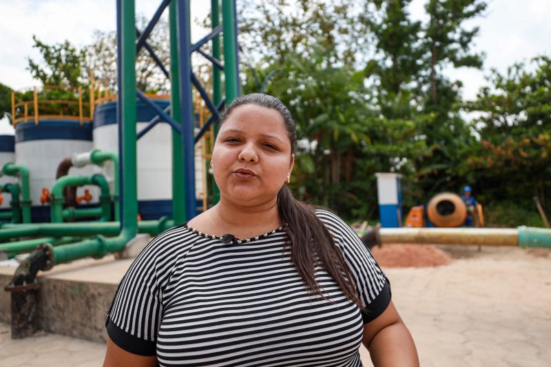 Samara Furtado, coordenadora técnica da Cosanpa em Castanhal <div class='credito_fotos'>Foto: Marcelo Lelis / Ag. Pará | <a href='/midias/2023/originais/17595_2dfdab2b-96d3-2521-e386-99c94898acff.jpg' download><i class='fa-solid fa-download'></i> Download</a></div>