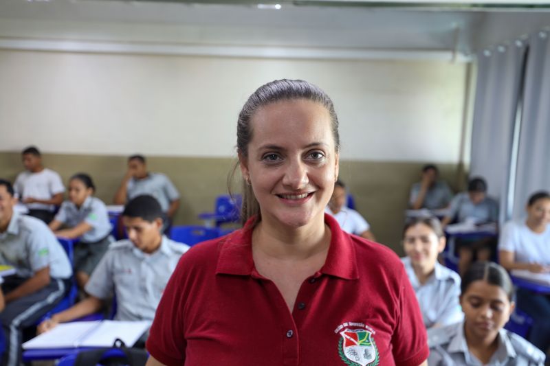 Ebiana Borges - Professora de língua português do Colégio com Supervisão Militar Rio Tocantins (CMRio) <div class='credito_fotos'>Foto: Marcelo Lelis / Ag. Pará | <a href='/midias/2023/originais/17735_6ead779f-2d48-14ae-3edb-afbd8cd677c3.jpg' download><i class='fa-solid fa-download'></i> Download</a></div>