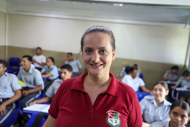 Ebiana Borges - Professora de língua português do Colégio com Supervisão Militar Rio Tocantins (CMRio) <div class='credito_fotos'>Foto: Marcelo Lelis / Ag. Pará | <a href='/midias/2023/originais/17735_93a3192a-78c6-8ef2-83cf-48ce9f070aae.jpg' download><i class='fa-solid fa-download'></i> Download</a></div>