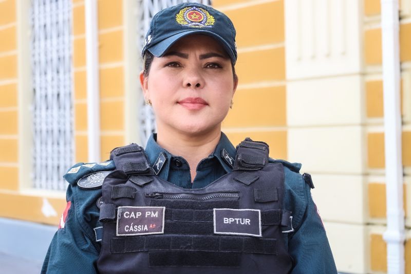 Capitã Cássia Sousa, subcomandante do BPTur (comandante em exercício) <div class='credito_fotos'>Foto: Bruno Cecim / Ag.Pará | <a href='/midias/2023/originais/17793_d882d322-011c-b1cd-887b-d894e868fc3e.jpg' download><i class='fa-solid fa-download'></i> Download</a></div>