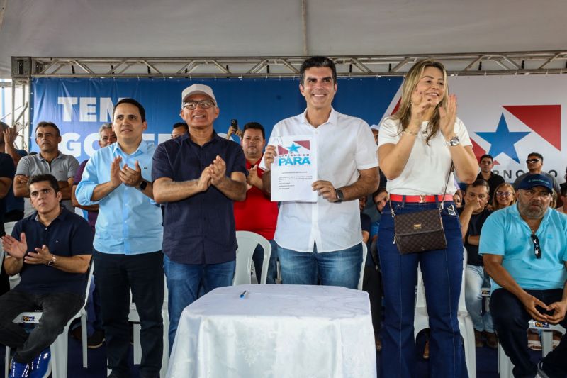 ENTREGA ASFALTO/ Ordem de Serviço que autorizará o início das obras de construção e pavimentação da PA-253/Sua Casa/Posto de saúde/Estádio de Futebol/FT Alex Ribeiro Ag Pará <div class='credito_fotos'>Foto: Alex Ribeiro / Ag. Pará | <a href='/midias/2023/originais/17895_257d2327-0764-2865-c0d2-6e5e3f0eb20f.jpg' download><i class='fa-solid fa-download'></i> Download</a></div>