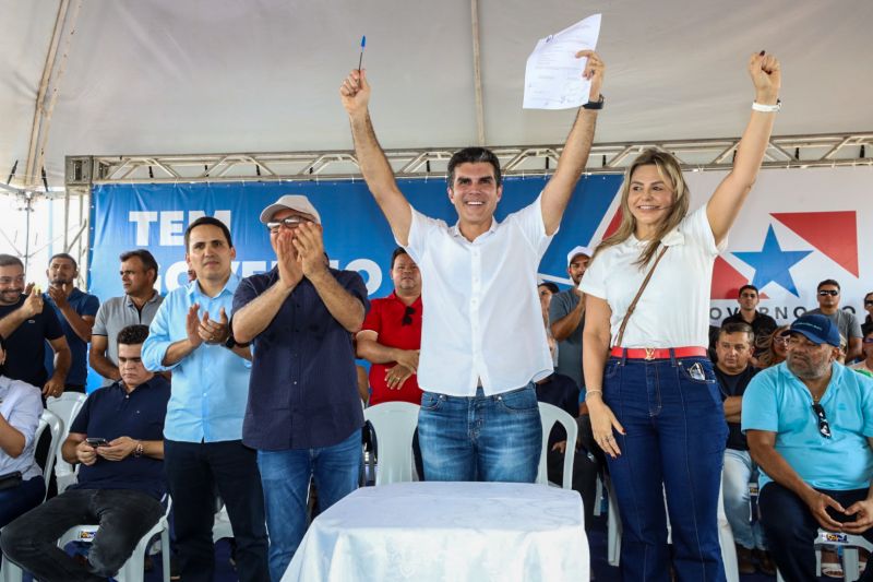ENTREGA ASFALTO/ Ordem de Serviço que autorizará o início das obras de construção e pavimentação da PA-253/Sua Casa/Posto de saúde/Estádio de Futebol/FT Alex Ribeiro Ag Pará <div class='credito_fotos'>Foto: Alex Ribeiro / Ag. Pará | <a href='/midias/2023/originais/17895_b60240ce-2367-d9e1-c027-2634121ad749.jpg' download><i class='fa-solid fa-download'></i> Download</a></div>