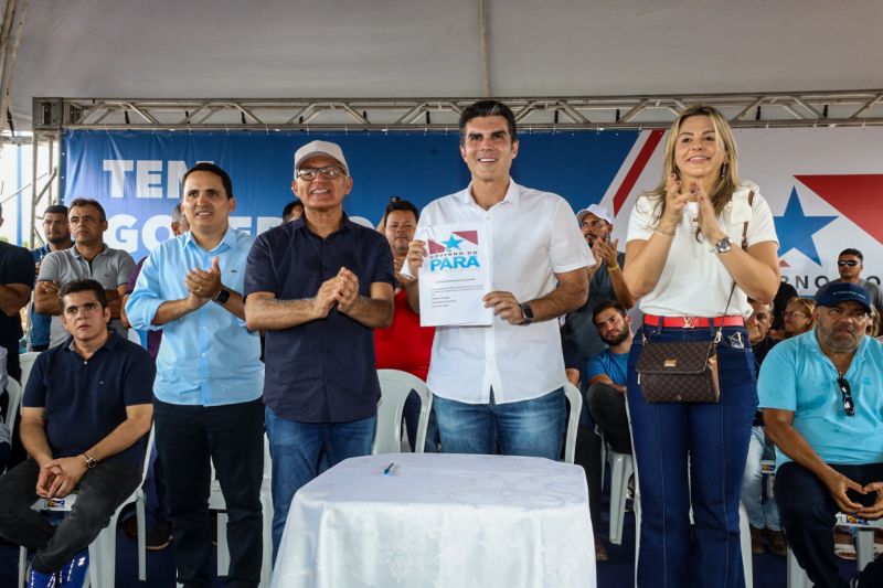ENTREGA ASFALTO/ Ordem de Serviço que autorizará o início das obras de construção e pavimentação da PA-253/Sua Casa/Posto de saúde/Estádio de Futebol/FT Alex Ribeiro Ag Pará <div class='credito_fotos'>Foto: Alex Ribeiro / Ag. Pará | <a href='/midias/2023/originais/17895_e76be3a5-117a-9351-f73f-af1a6becad5e.jpg' download><i class='fa-solid fa-download'></i> Download</a></div>