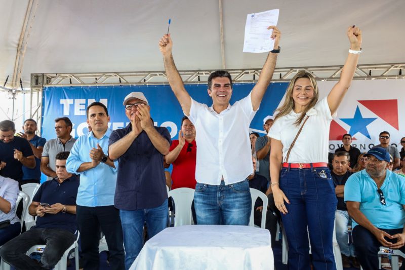 ENTREGA ASFALTO/ Ordem de Serviço que autorizará o início das obras de construção e pavimentação da PA-253/Sua Casa/Posto de saúde/Estádio de Futebol/FT Alex Ribeiro Ag Pará <div class='credito_fotos'>Foto: Alex Ribeiro / Ag. Pará | <a href='/midias/2023/originais/17895_f451c4db-c6aa-96df-a667-b46a708c8204.jpg' download><i class='fa-solid fa-download'></i> Download</a></div>