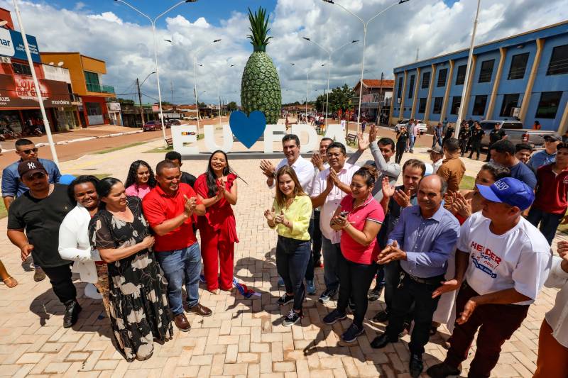 Abacaxi ao centro da Praça do Produtor