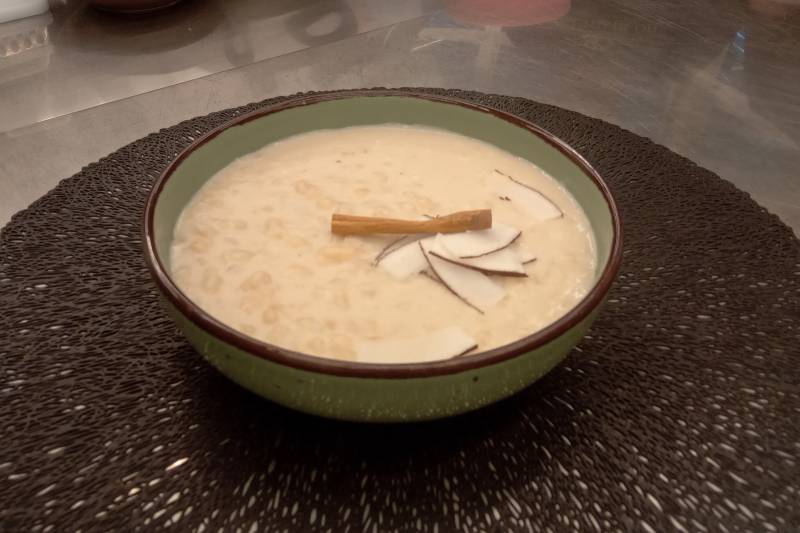 Mingau de Milho preparado pelos alunos