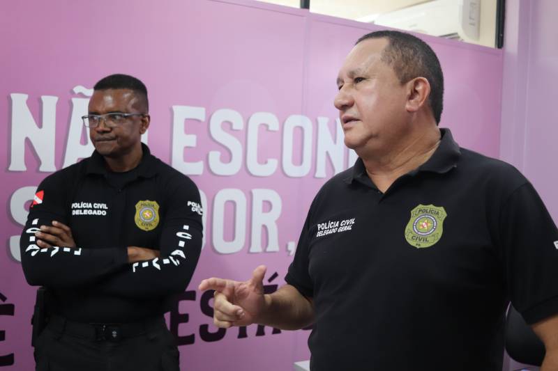 Delegado-geral Walter Resende e Hennison Jacob, delegado diretor de Polícia do Interior