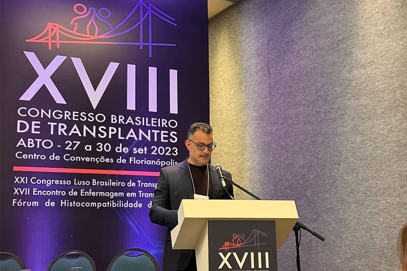 Médico Emanuel Espósito representa o HRBA no Congresso Brasileiro de Transplantes