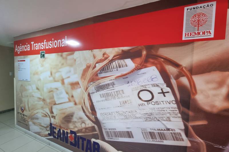Agência Transfusional, que fica dentro do hospital 