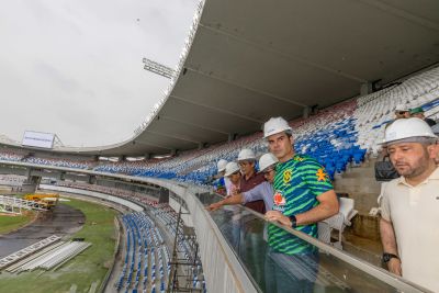 notícia: Governador Helder Barbalho vistoria fase final das obras no Novo Mangueirão