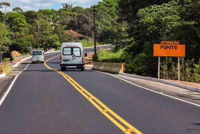 notícia: Secretaria de Estado de Transportes conclui obra na PA-140, entre Sta. Izabel e Bujaru 