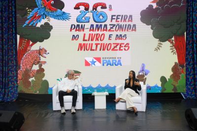 galeria: 26° Feira Pan-Amazônica do Livro e das MultivozesPapo prosa e versos com Ricardo Abramovay e Lise Tupiassu